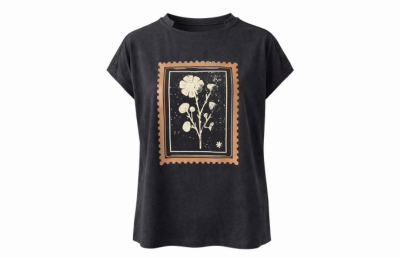 Black Floral Stamp