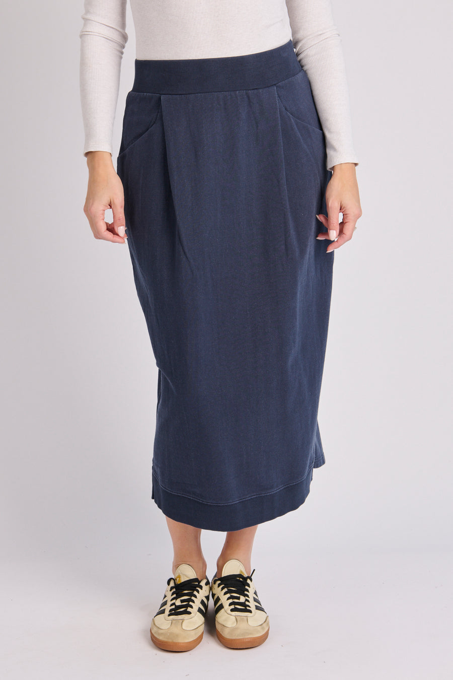 Pocket Detail Skirt - Indigo