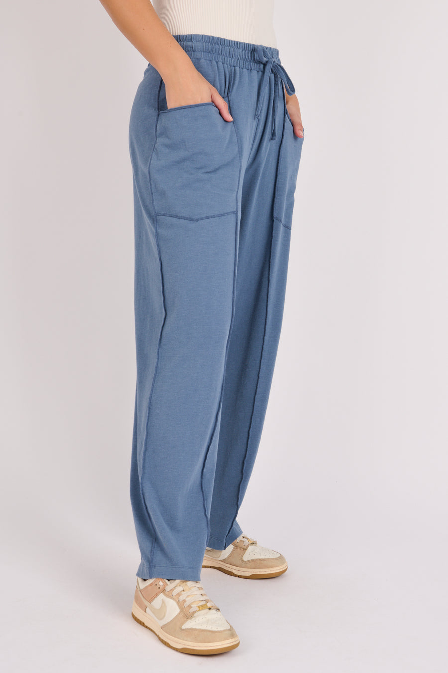 Pocket Detail Pant - Blue