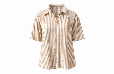 Beige White Stripe