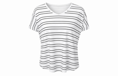 White Navy Stripe