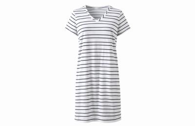 White Navy Stripe