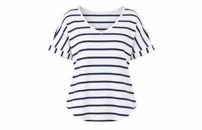 White Navy Stripe