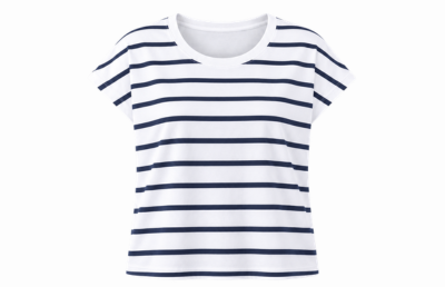 White/Navy Stripe